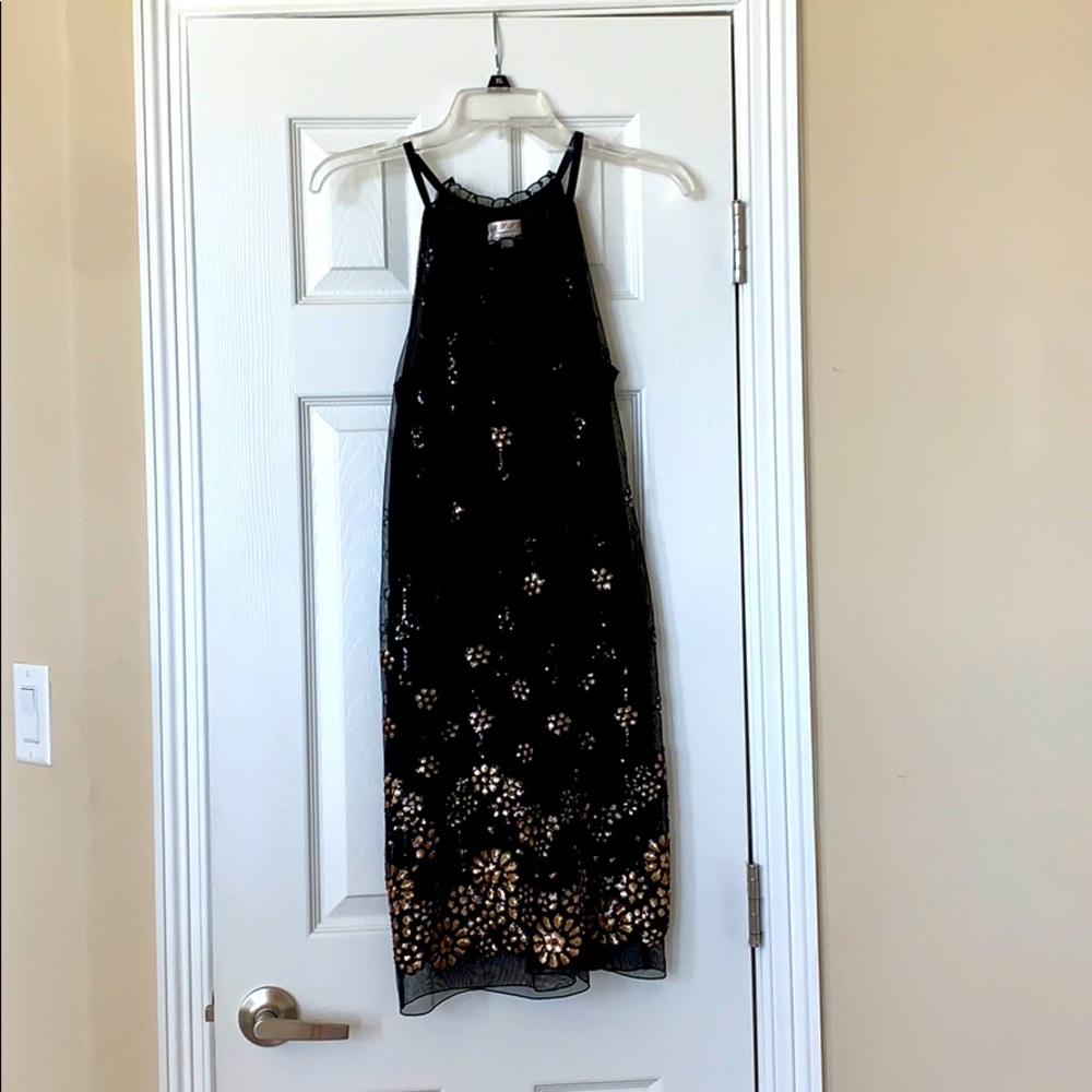 Black Cocktail Dress with Sequins
